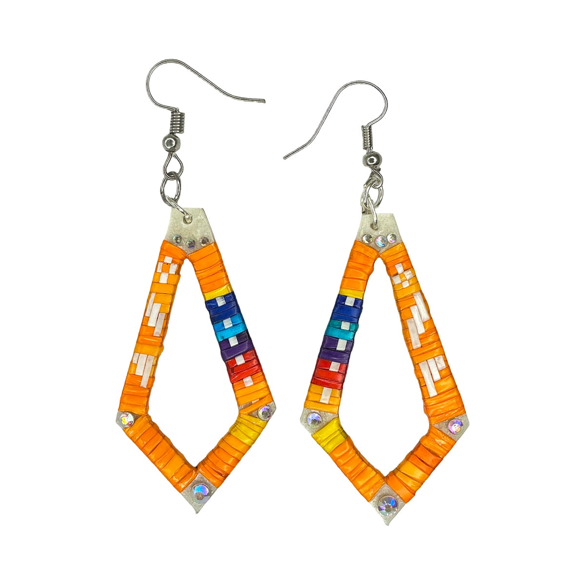 RG Long Diamond Quill Earrings