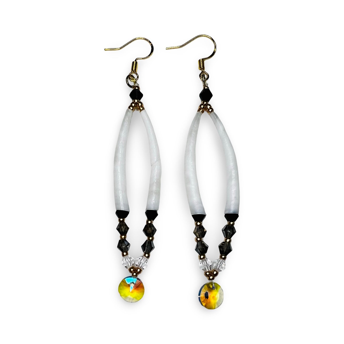 MH Dentalium Loop w/ Charm Earrings