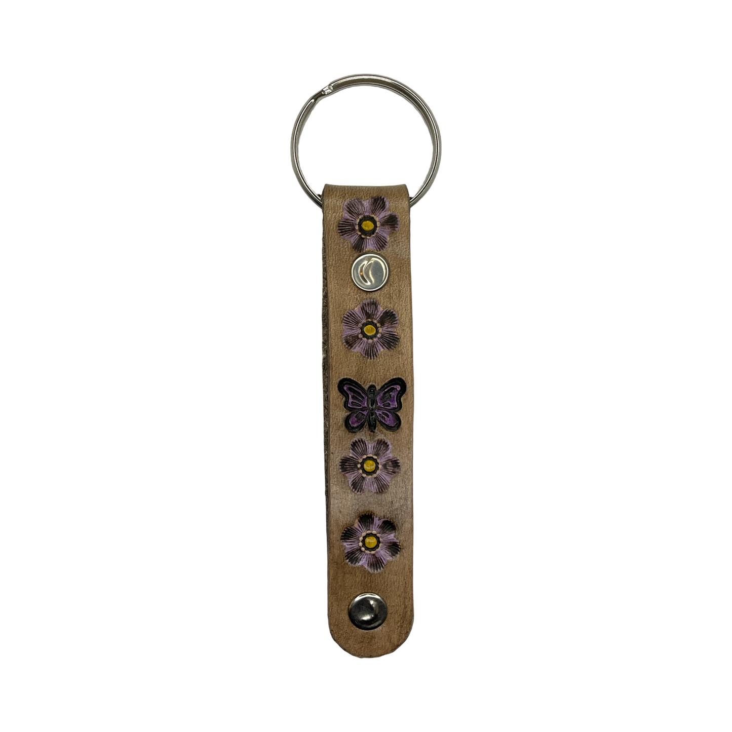 TEB Stamp Leather Keychain 4"