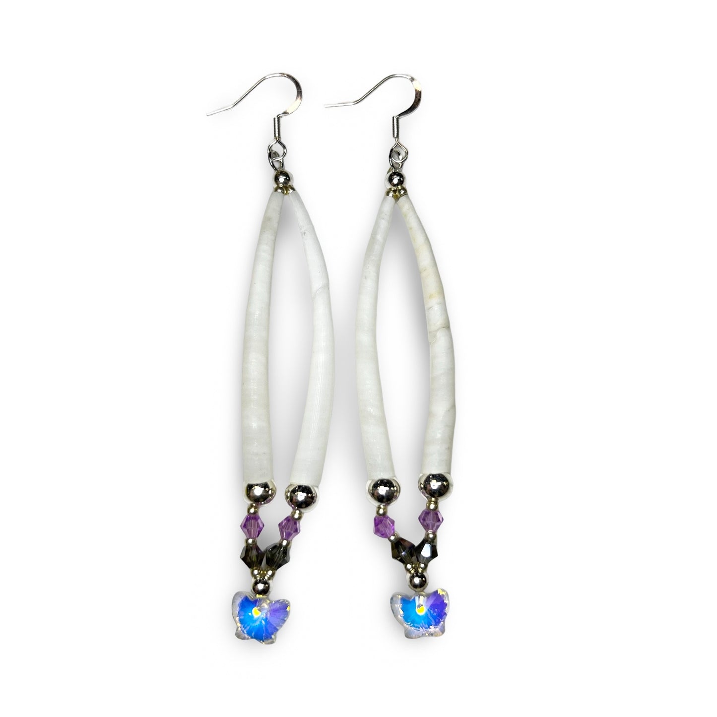 MH Single Dentalium Earrings