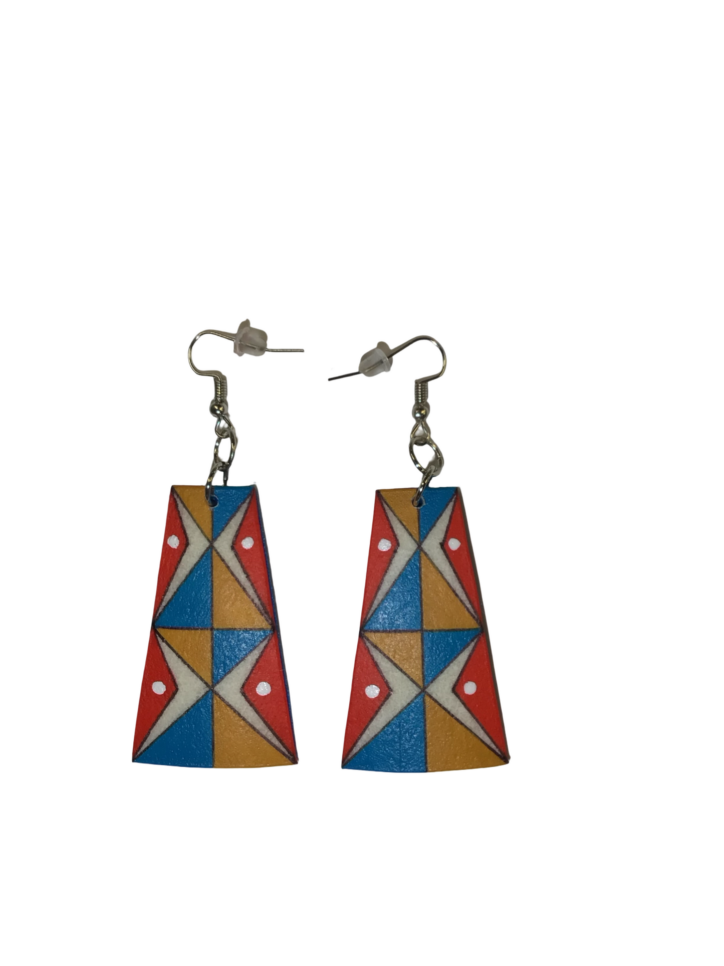 SE Painted Parfleche Earrings