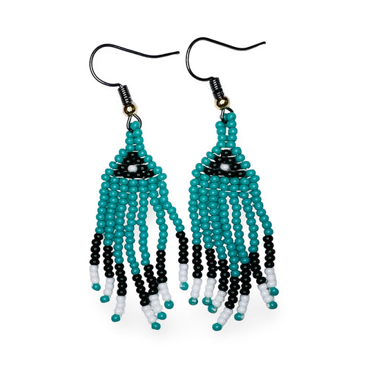 SHMH Small Beaded Fringe Earrings