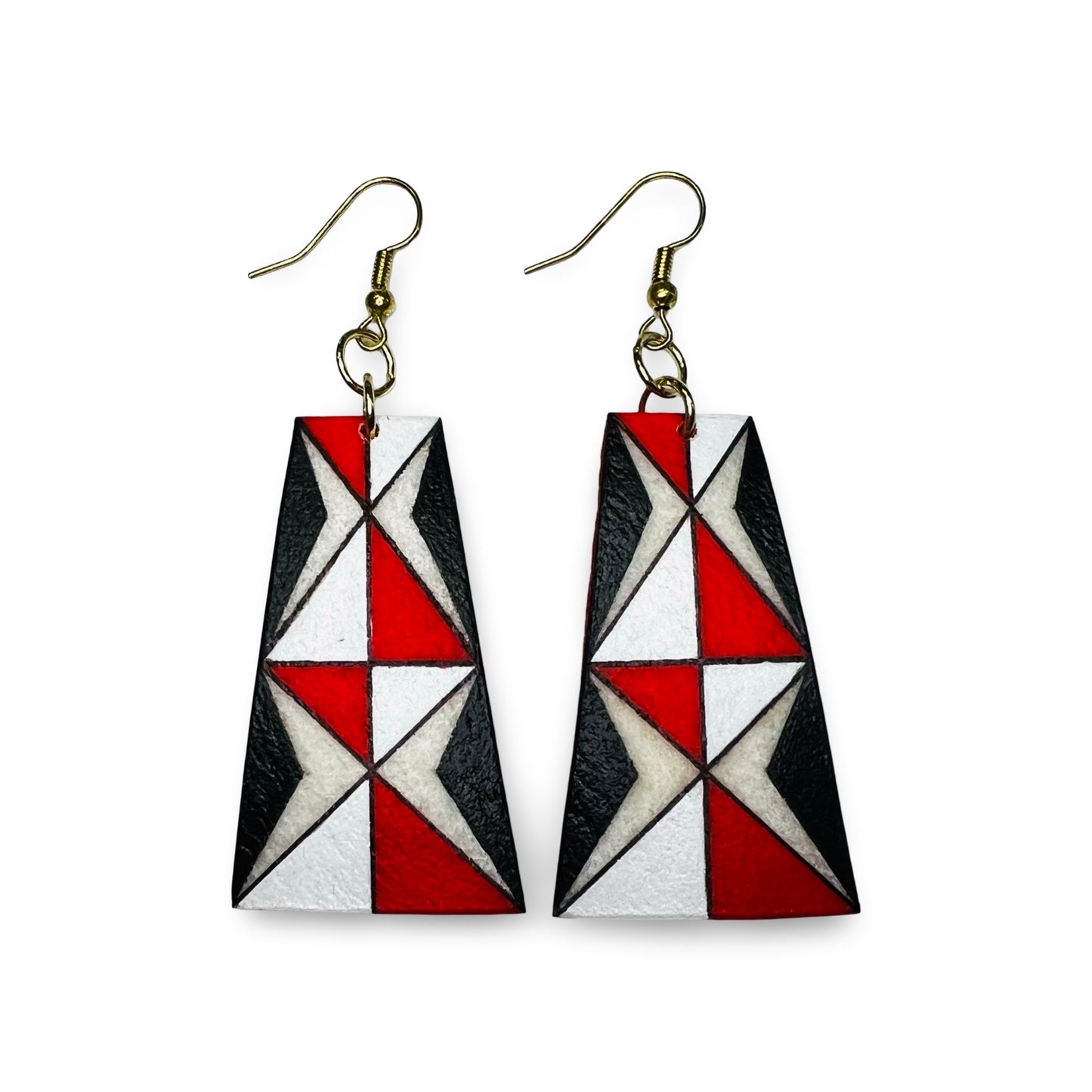 SE Painted Parfleche Earrings