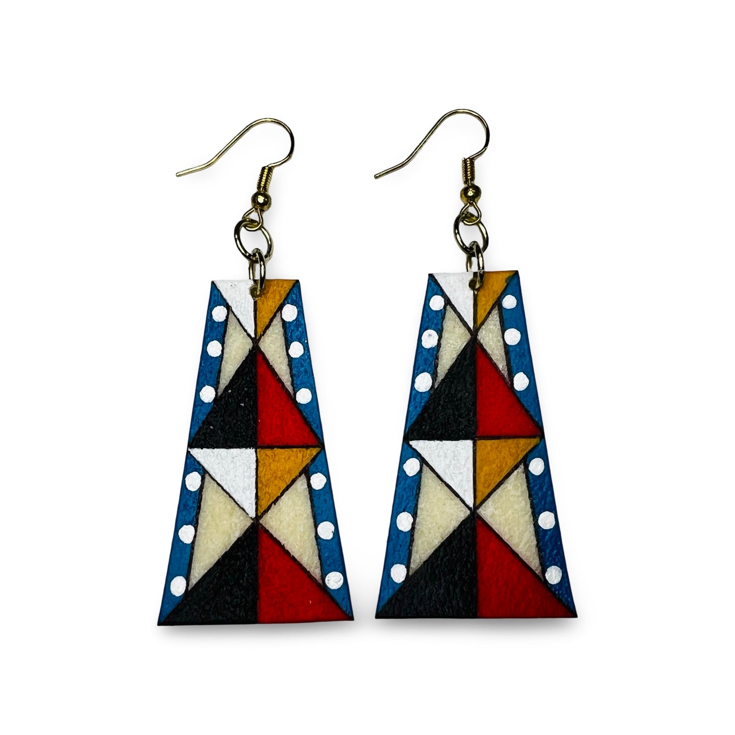 SE Painted Parfleche Earrings