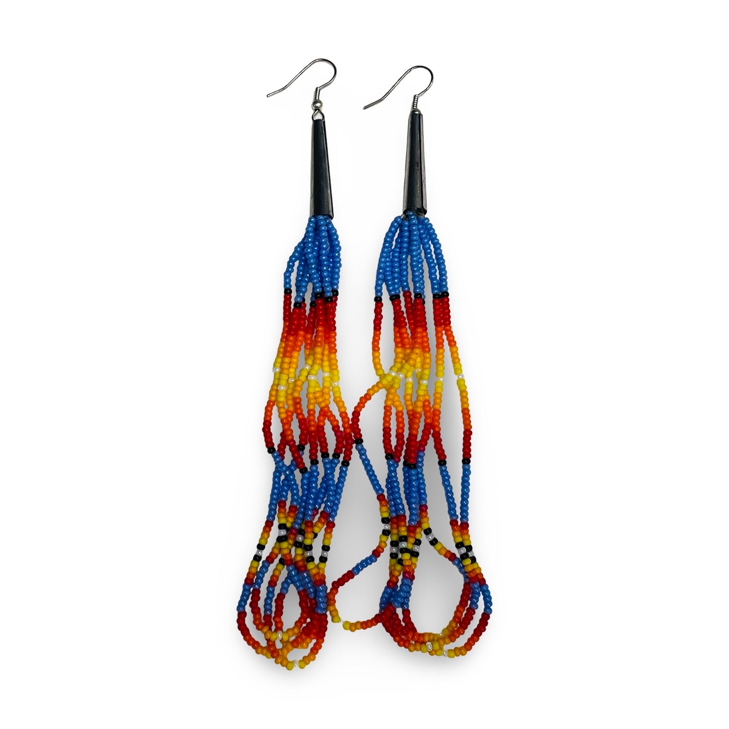 CJE Long Beaded Fringe Earrings