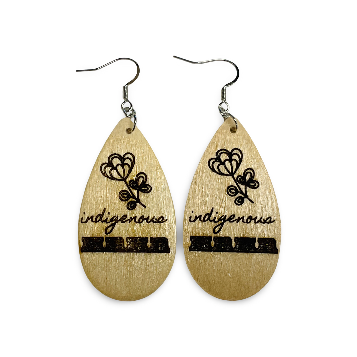 MH Wood Etched Earrings