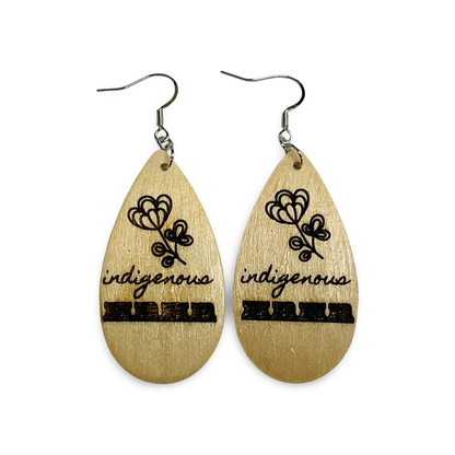 MH Wood Etched Earrings