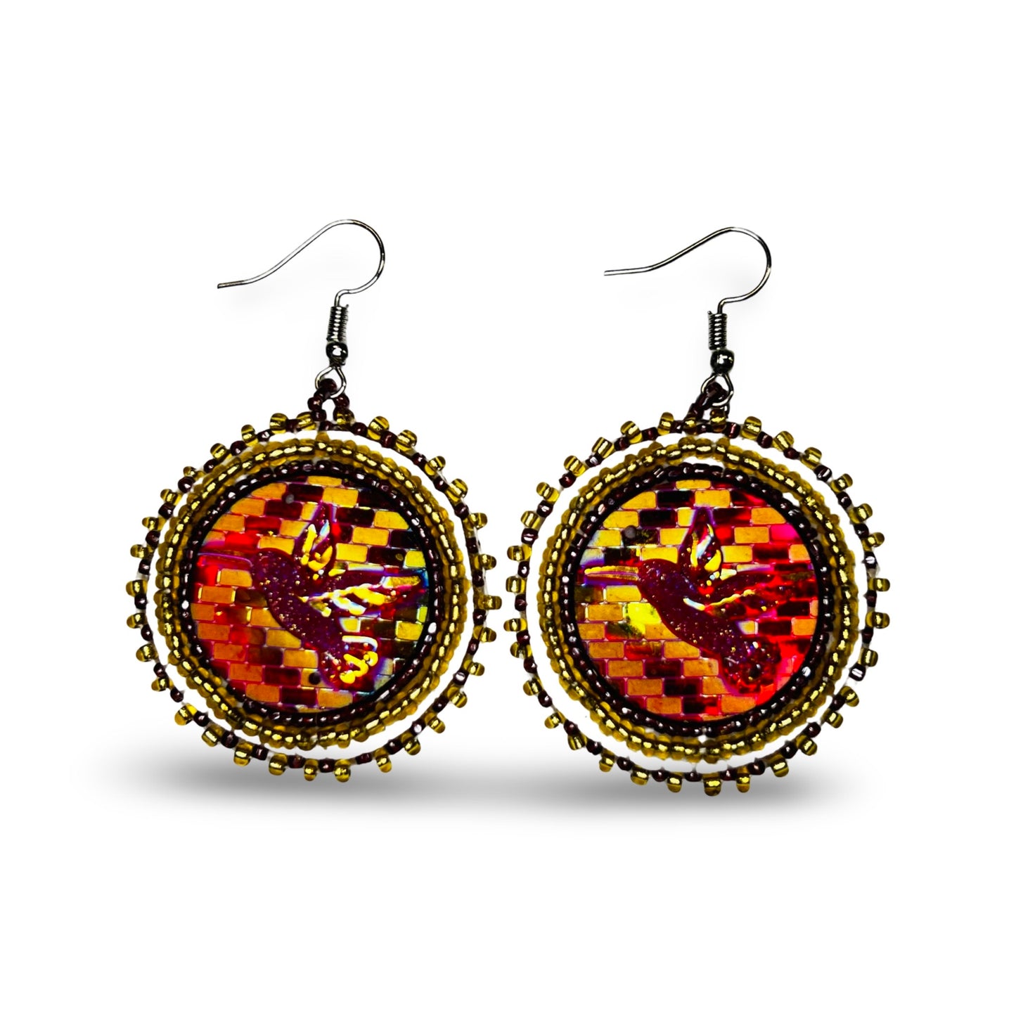 JO Beaded Cab Earrings