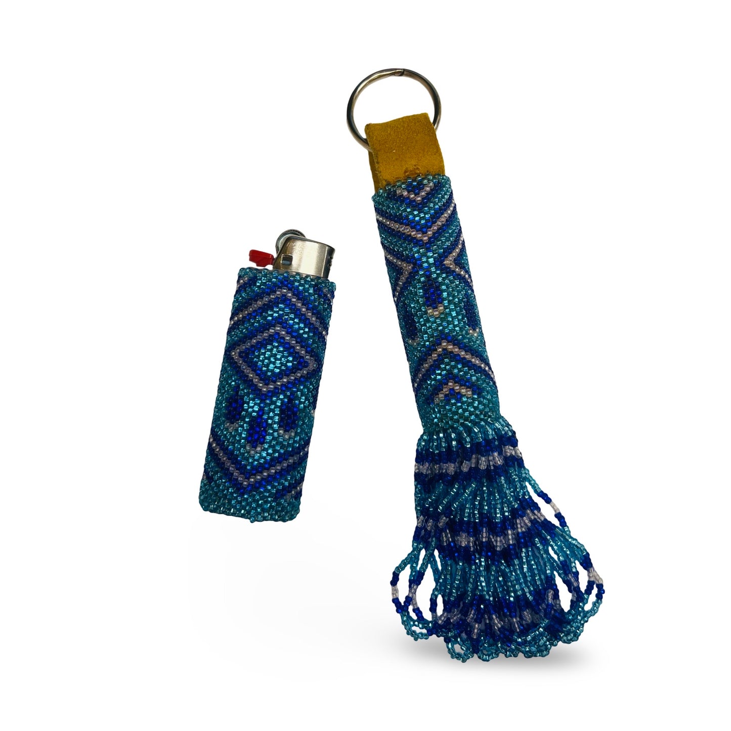 BJE Beaded Keychain & Lighter Set