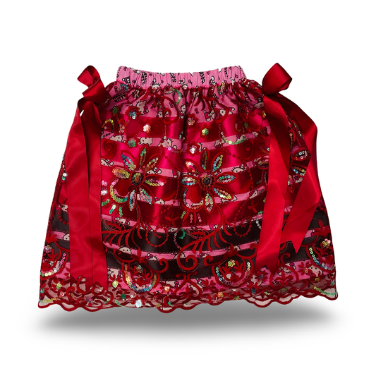 WL 4T Light Pink Ribbon Skirt w/ Overlay