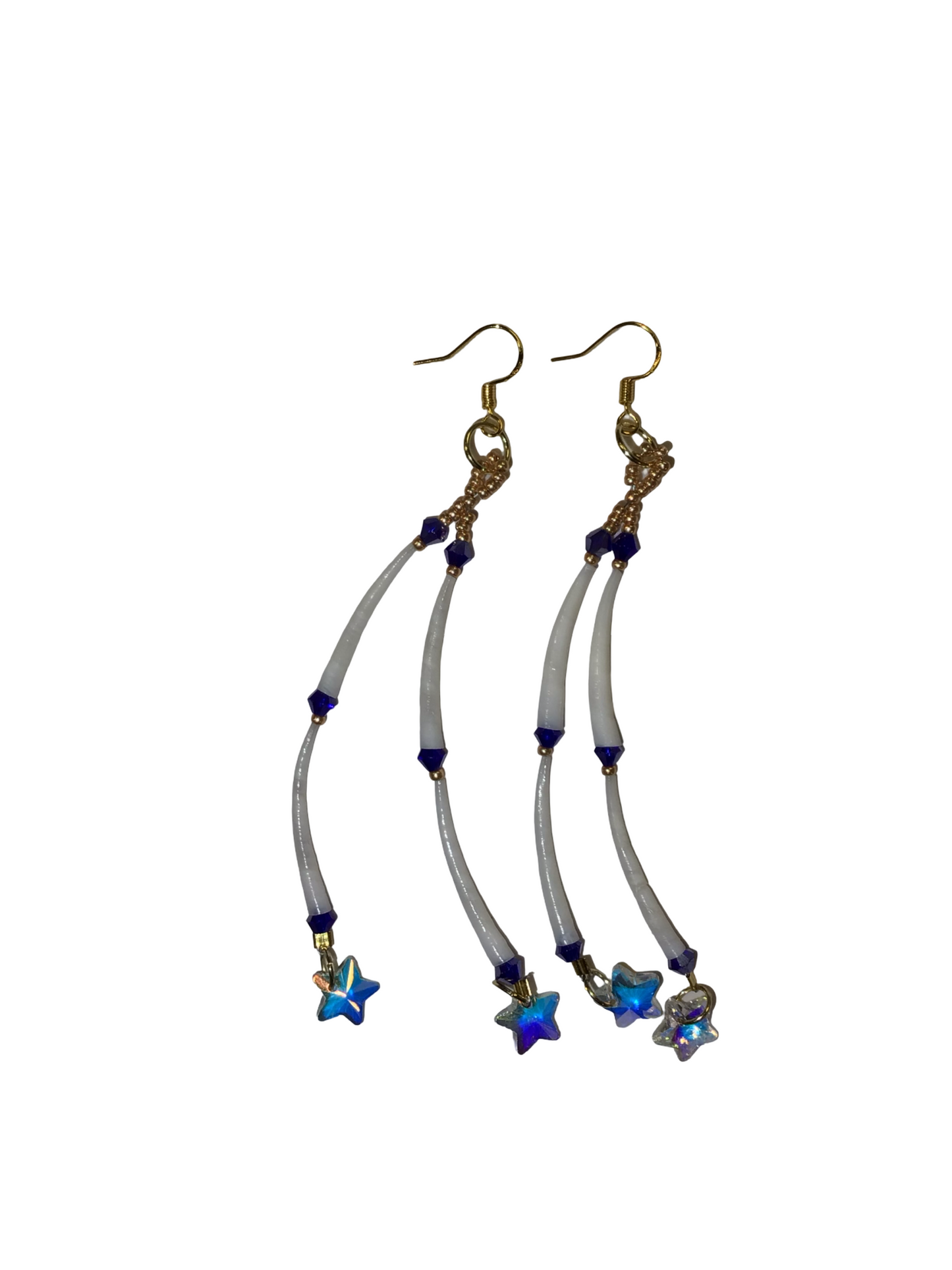 MH 2 Tier Single Dentalium Earrings
