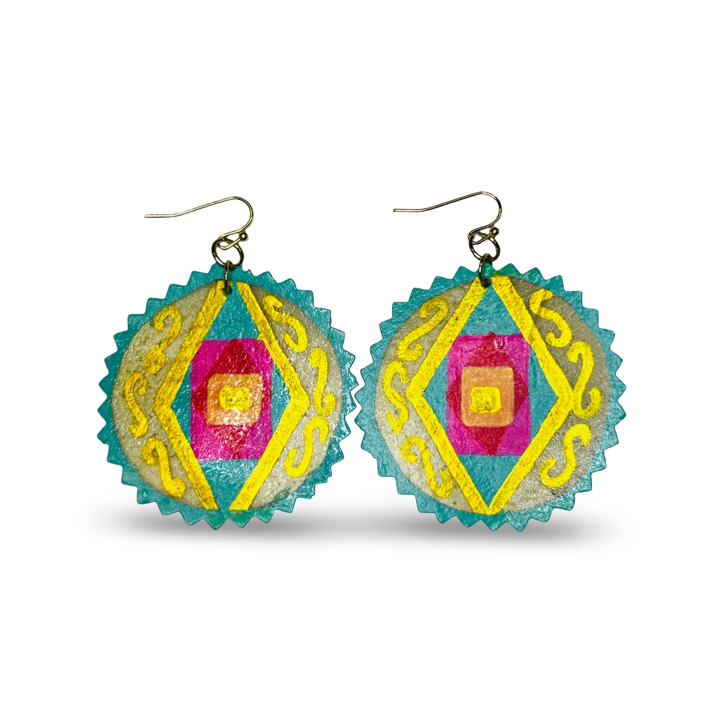 ST Painted Parfleche Earrings