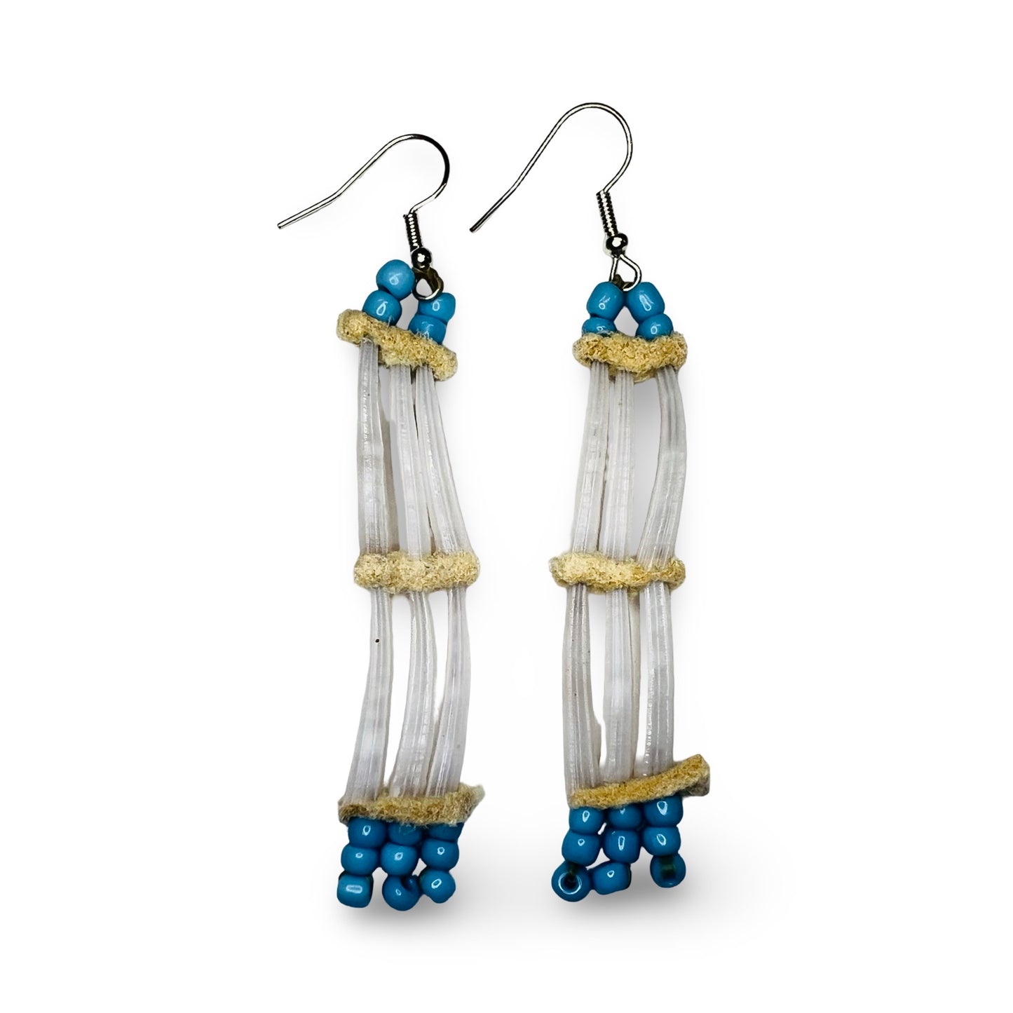 SHMH 2-Tier Dentalium Earrings