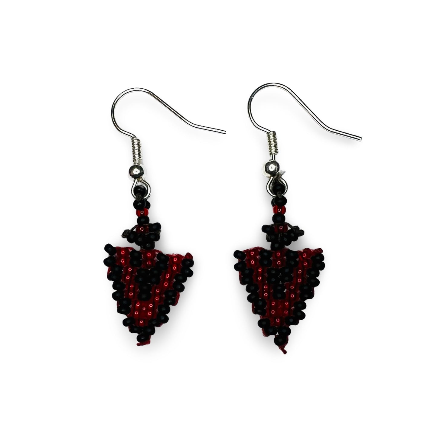 TB Brickstitch Arrowhead Earrings