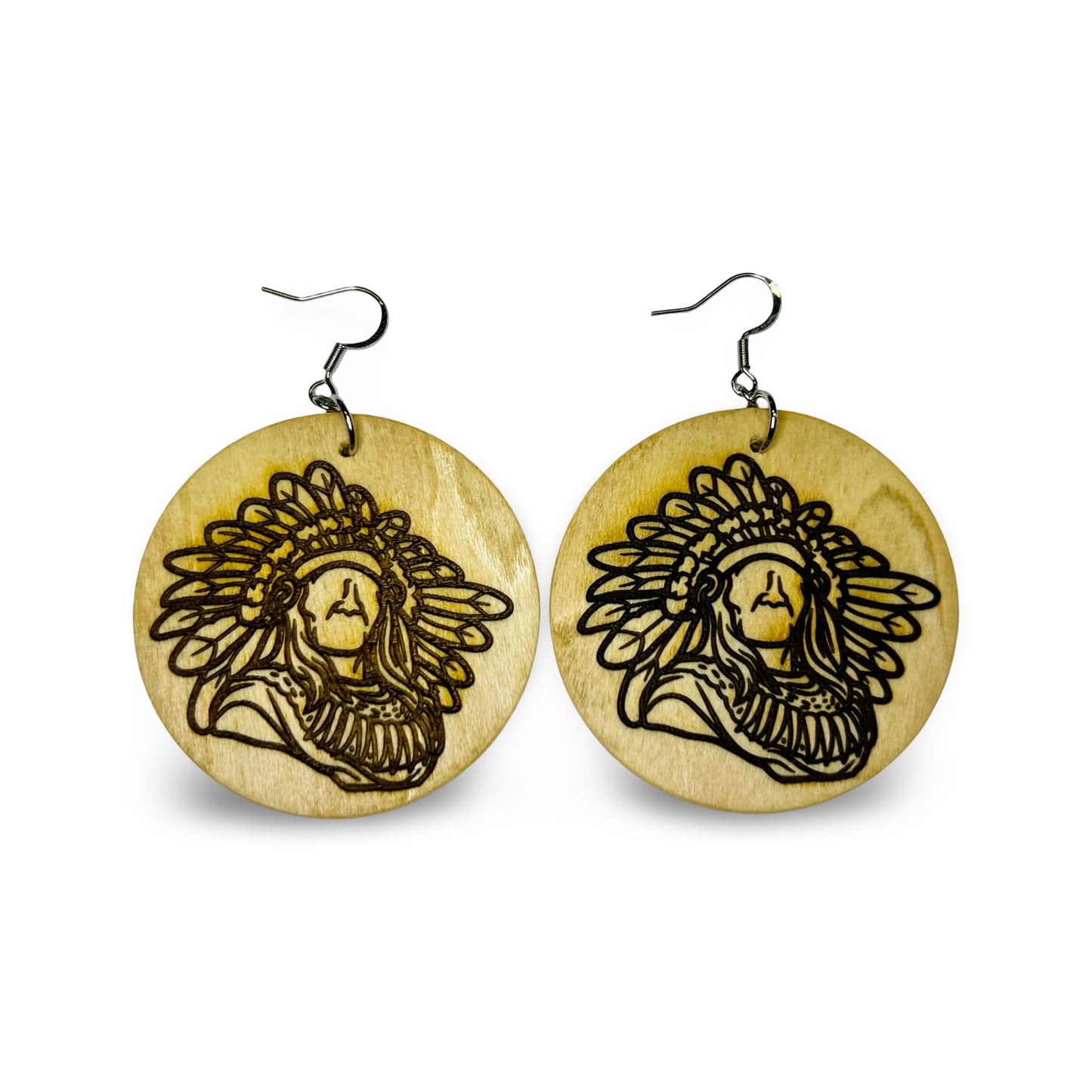 MH Circle Wood Earrings