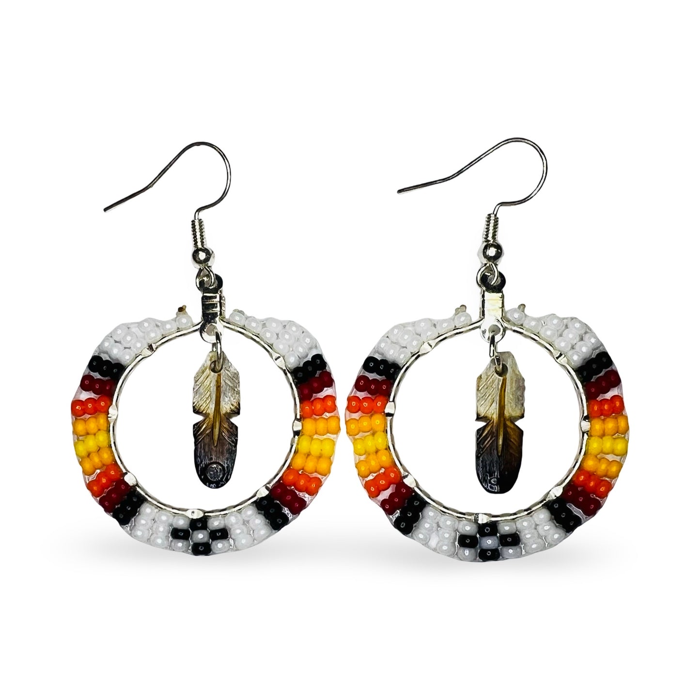 DYH Small Beaded Circle Earrings