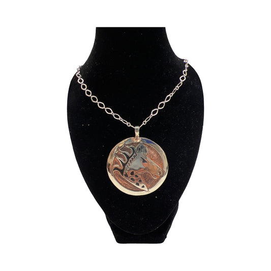 MZ Round Pendant Necklace
