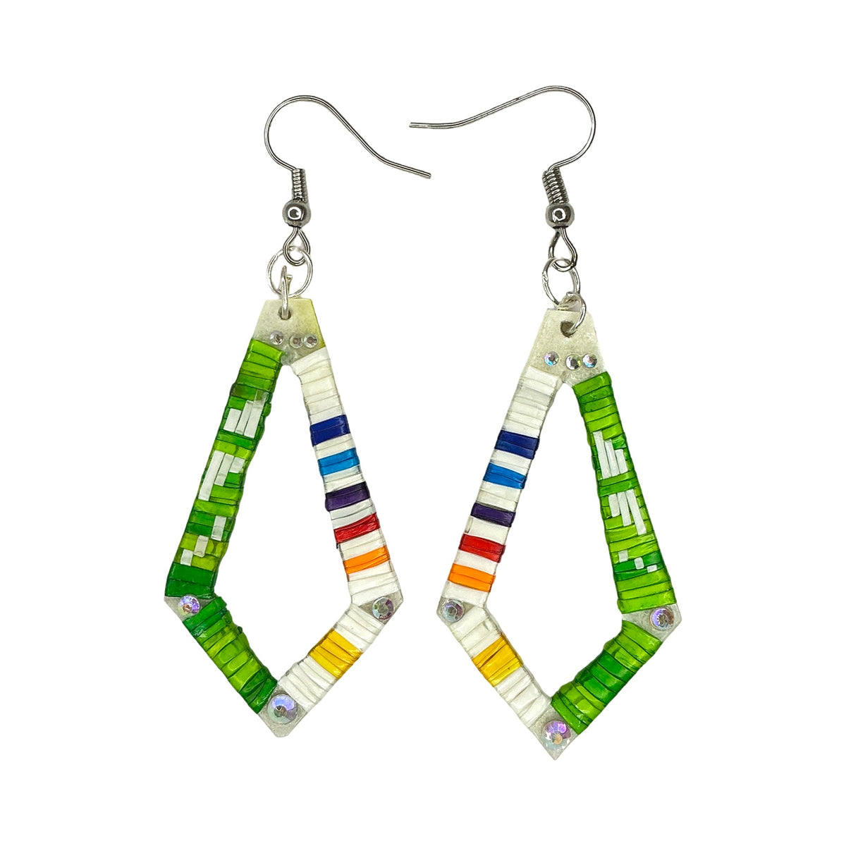 RG Long Diamond Quill Earrings