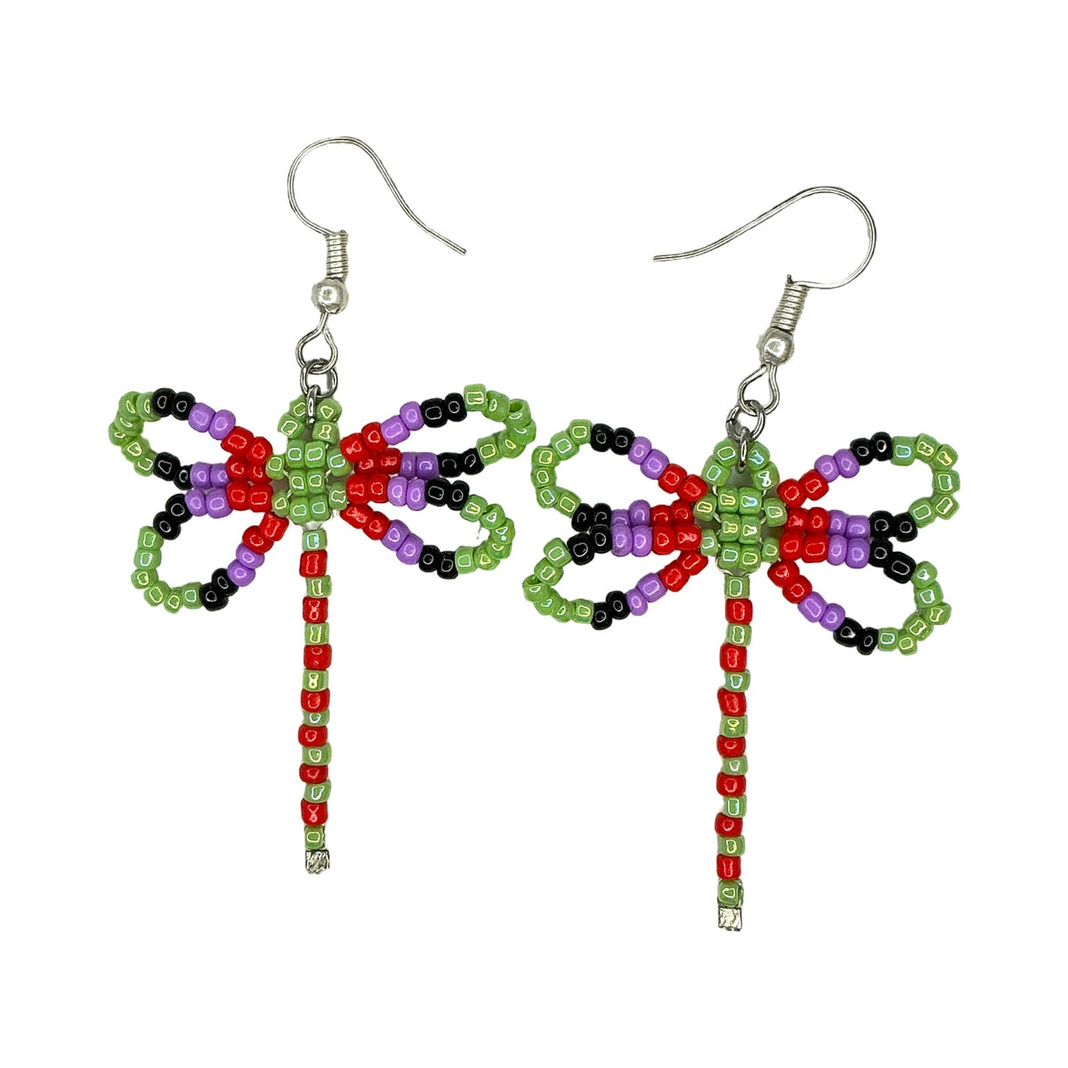 CWT 2" Dragonfly Bead Earrings