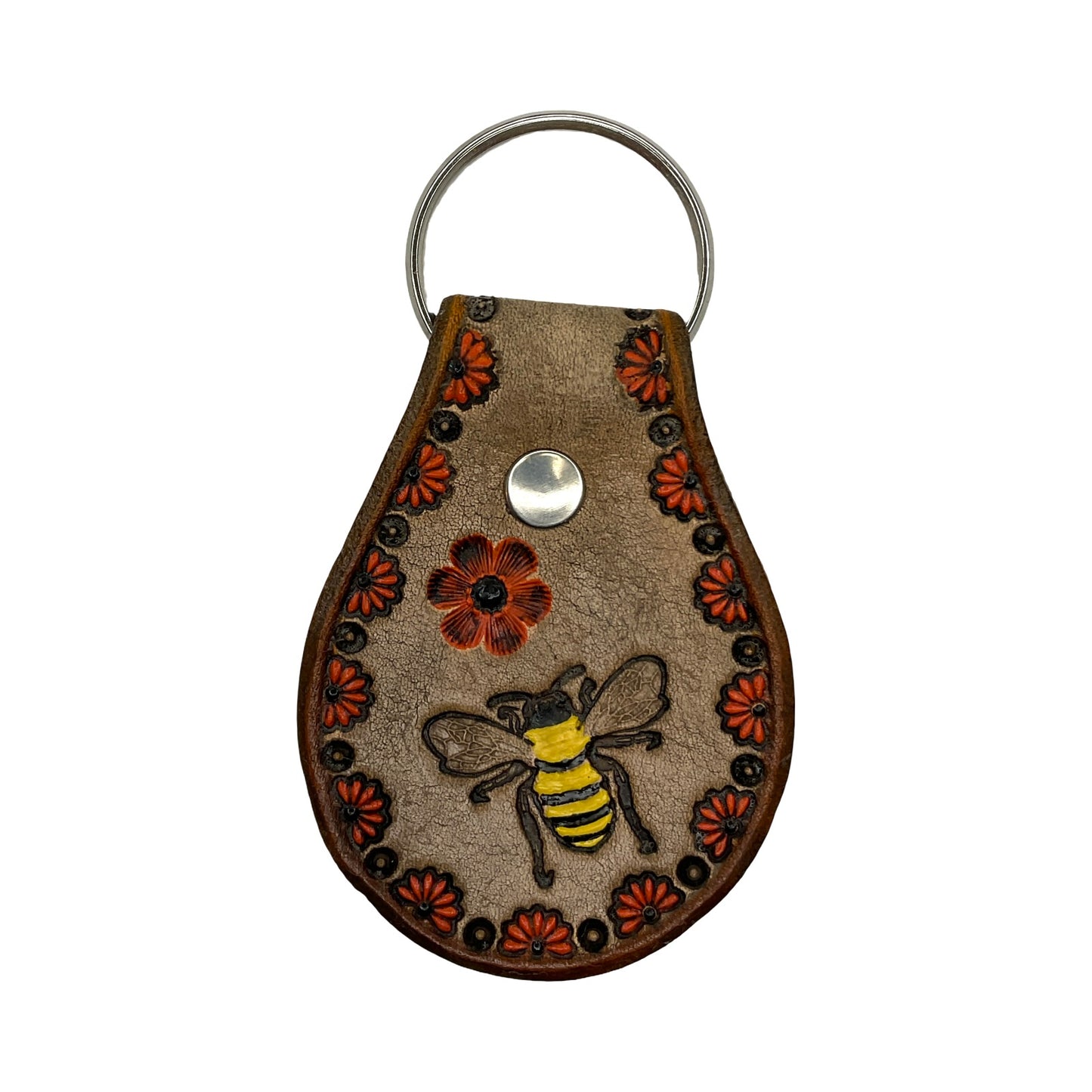 TEB Stamp Leather Keychain