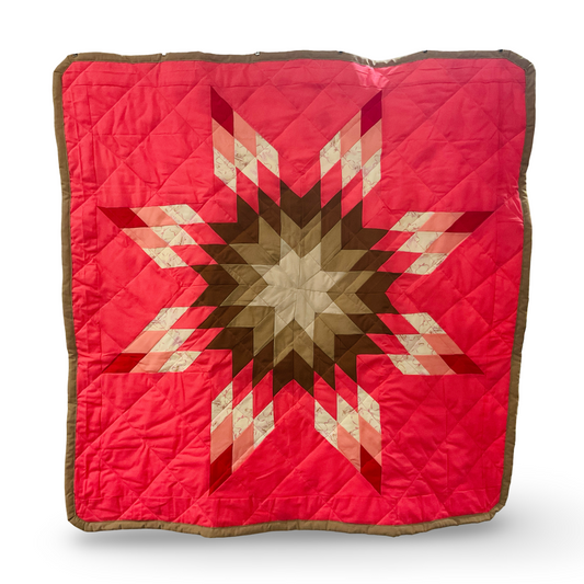 CR Pink/Beige Baby Star Quilt