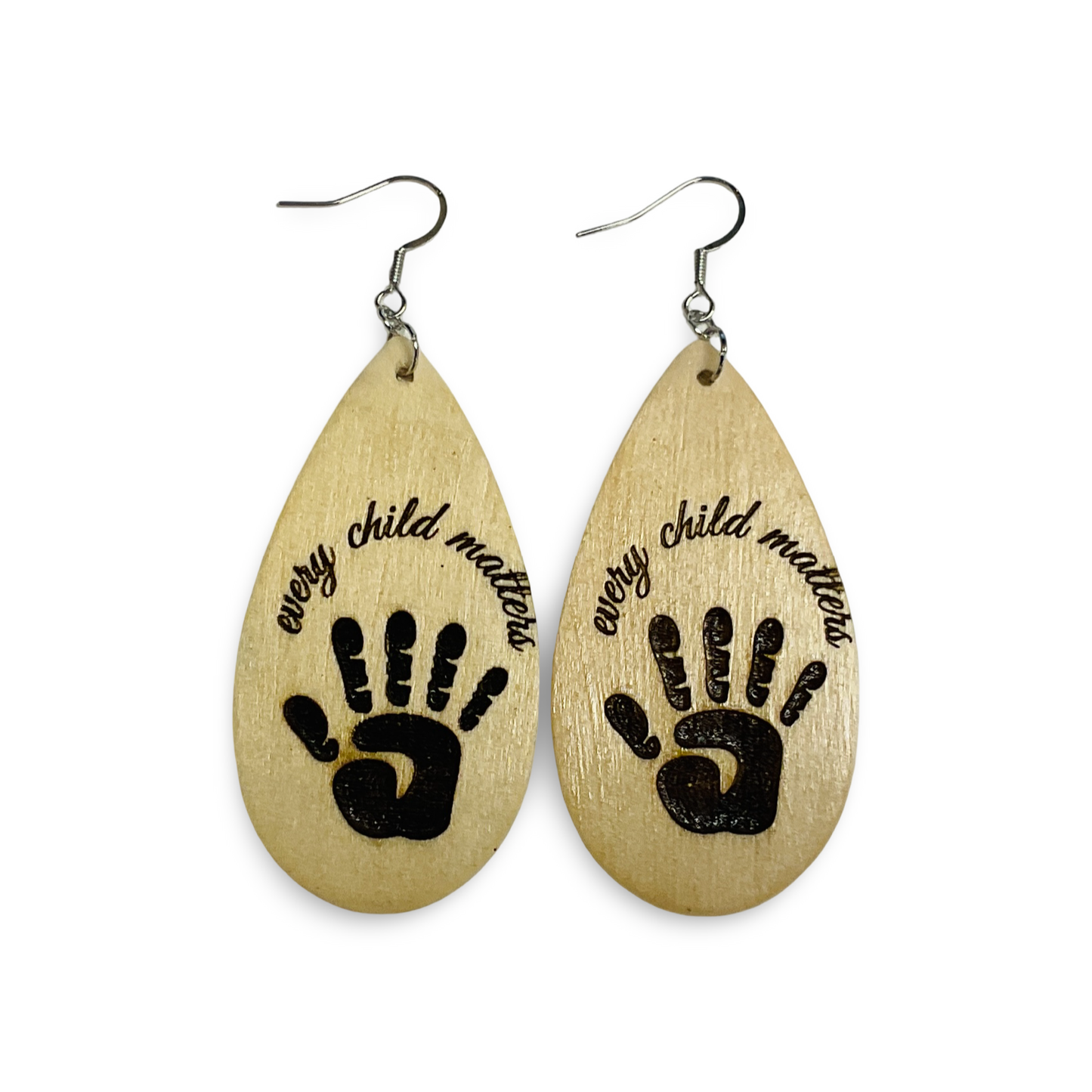 MH Wood Etched Earrings