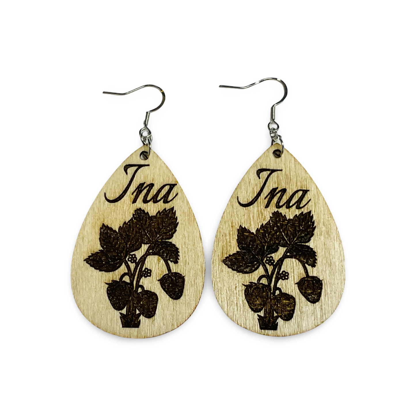 MH Wood Etched Earrings