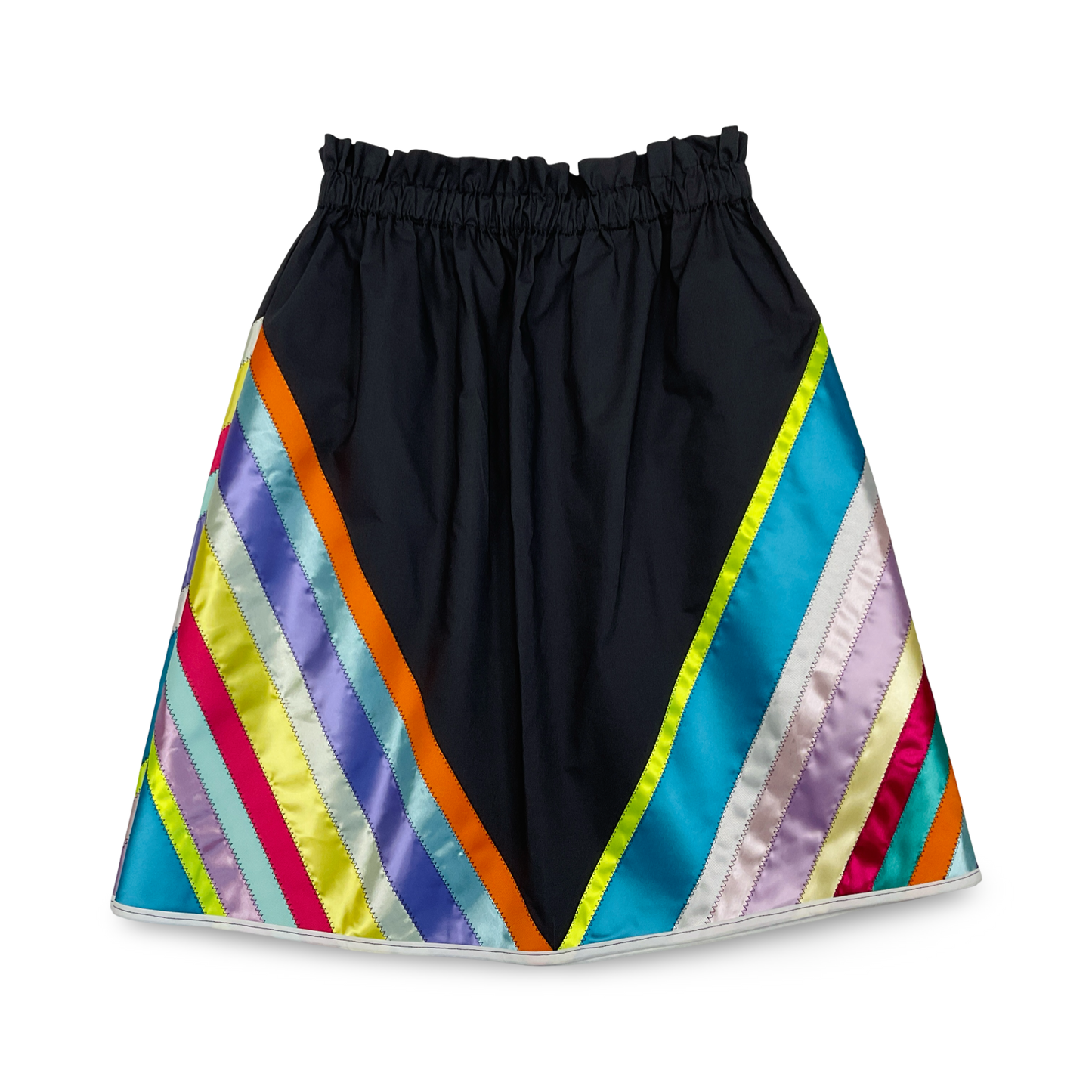 WW Grey Multi Ribbon Skirt w/ Pockets M/XL