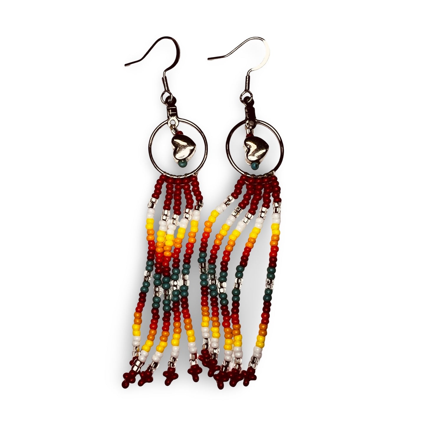 JR Fringe w/ Hearts Earrings