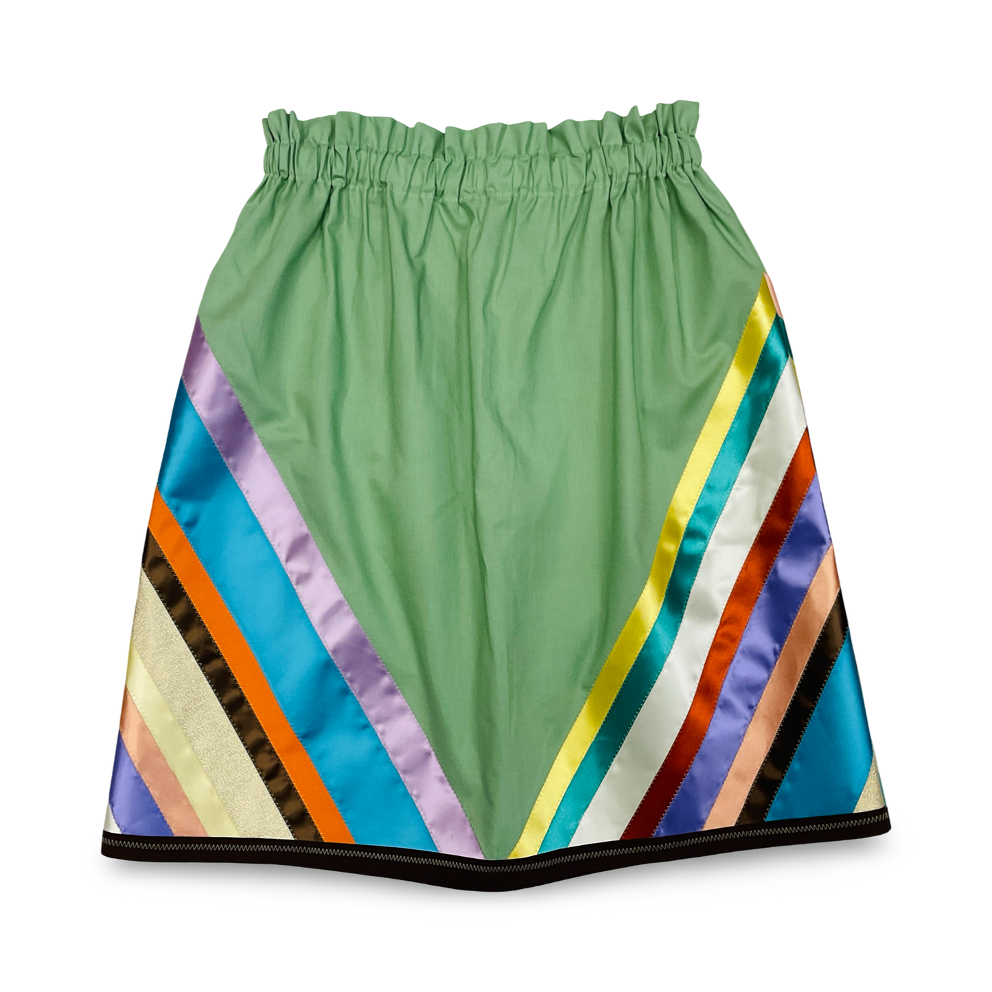 WW Sage Green Multi Ribbon Skirt w/Pockets M/XL