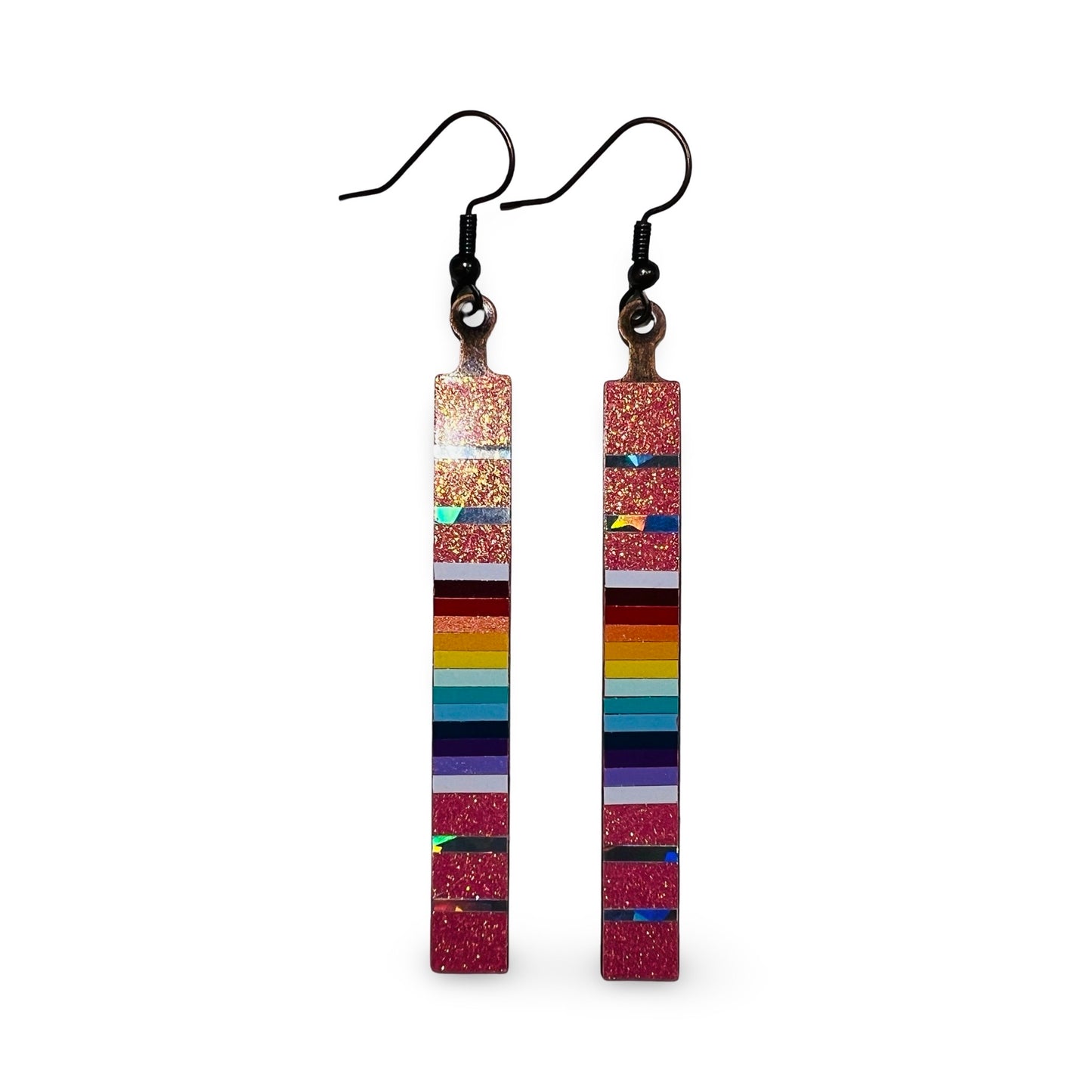 WW Long Slat Vinyl Earrings