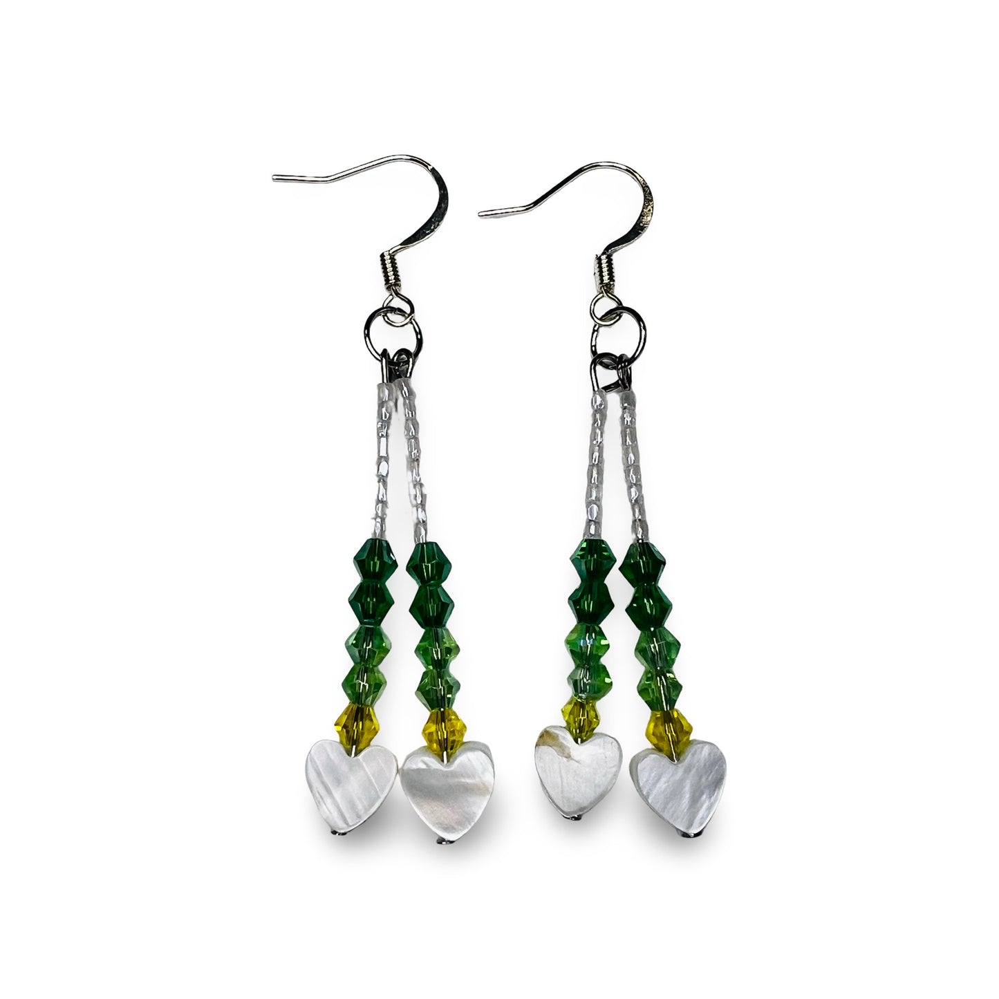 MH 2 Strand Heart Earrings