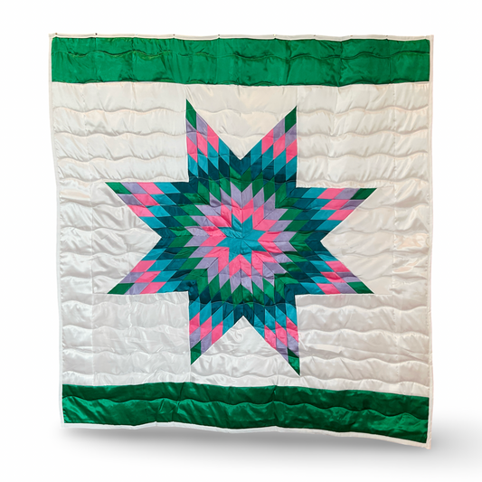 KIC Bubble Gum Queen Satin Star Quilt