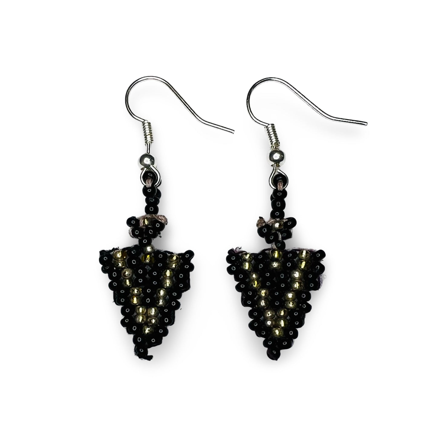 TB Brickstitch Arrowhead Earrings