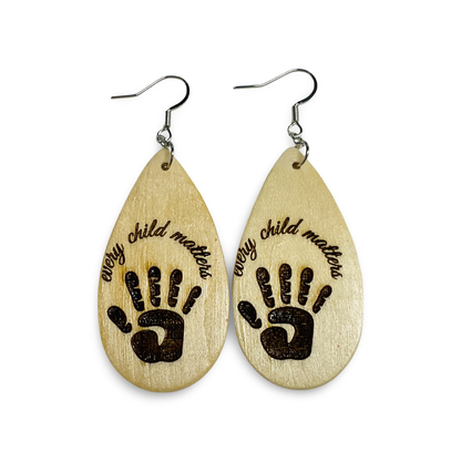 MH Wood Etched Earrings