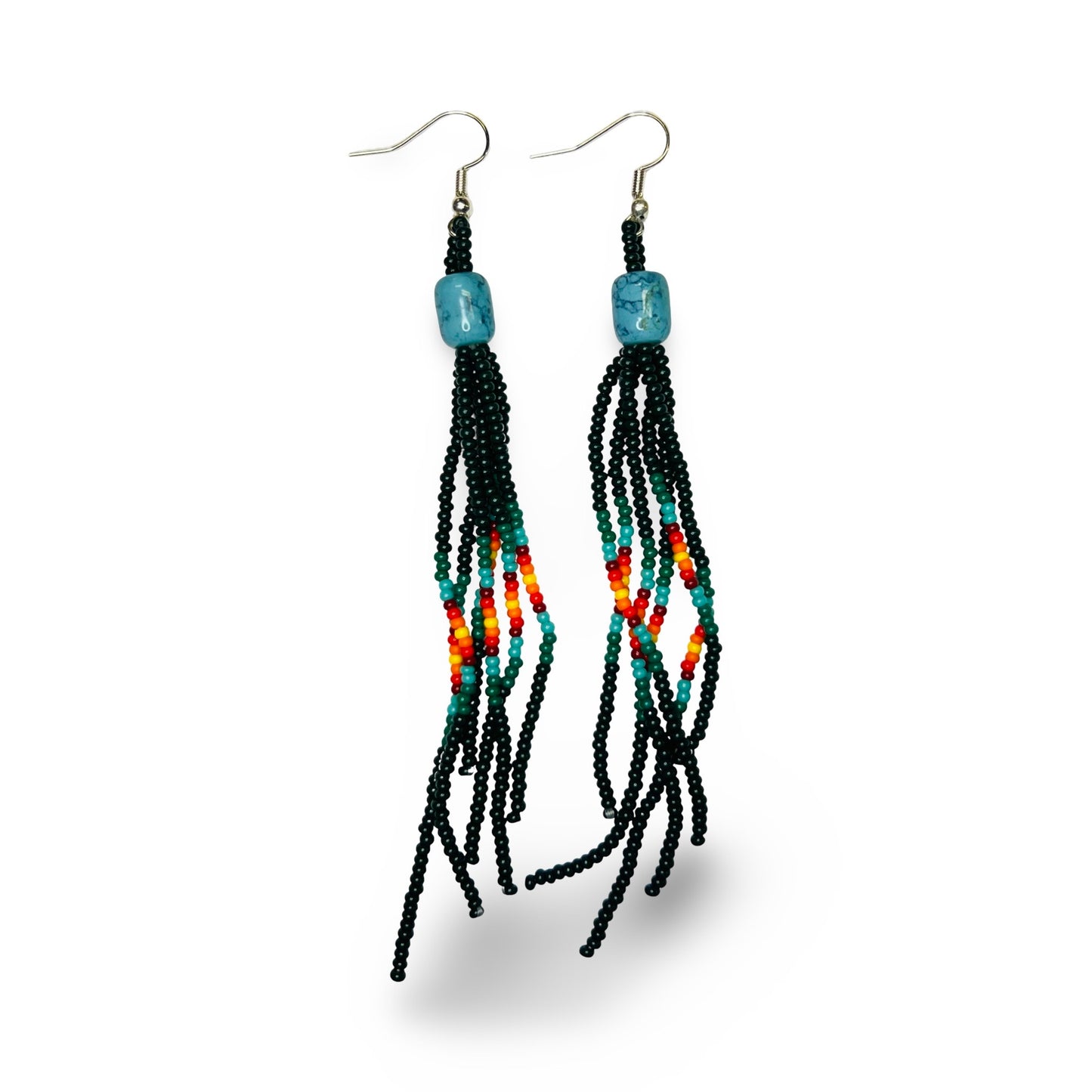 SHMH Beaded Fringe Earrings