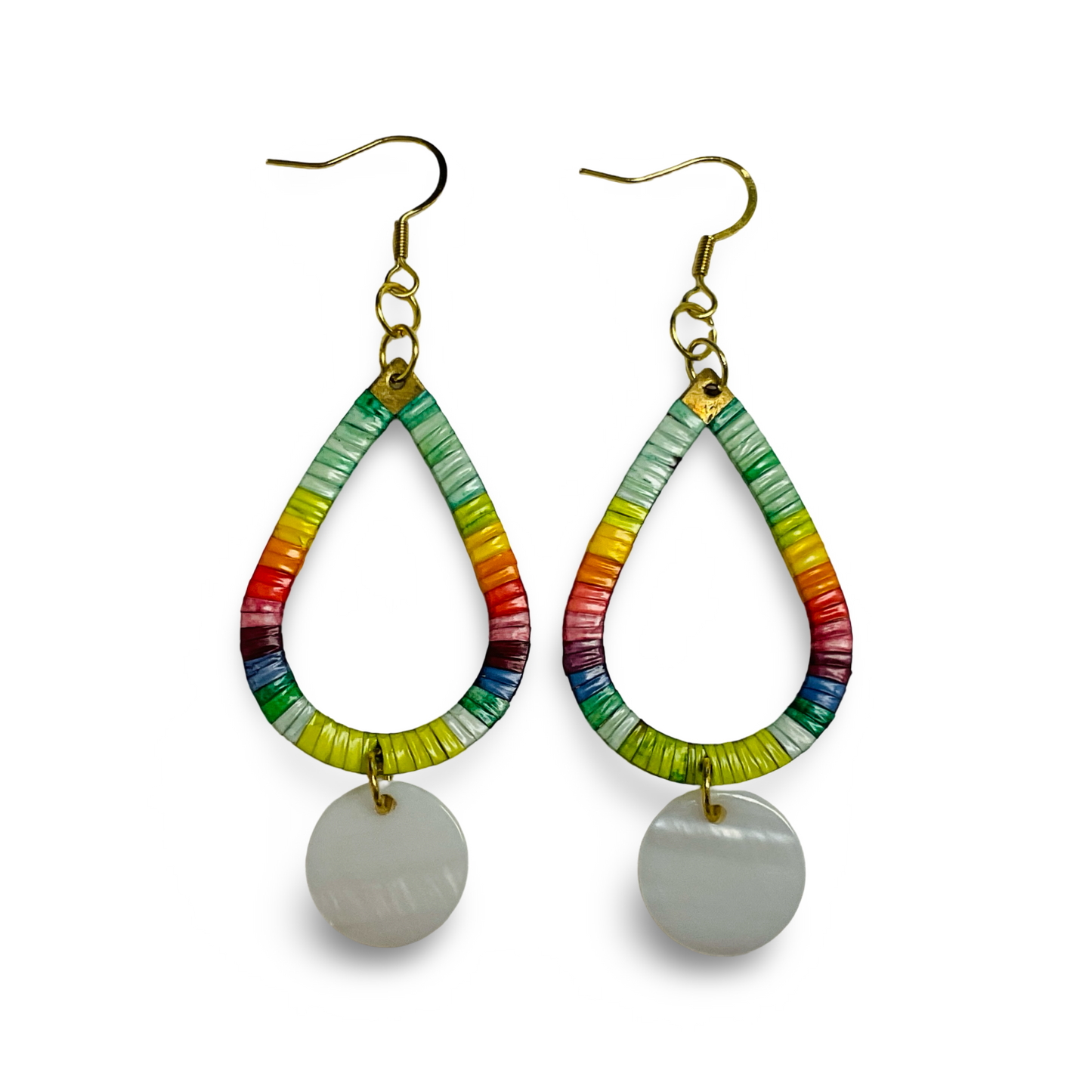 ARC Quill & Abalone Tear Drop Earrings