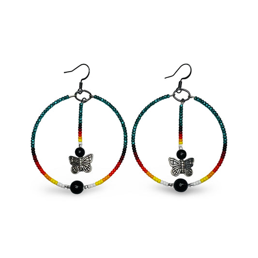 VJBSLJr Bead Hoop Earrings