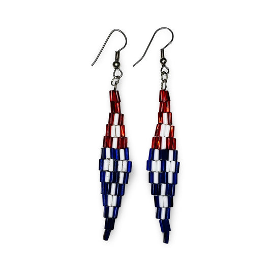JSB Red & Blue Earrings