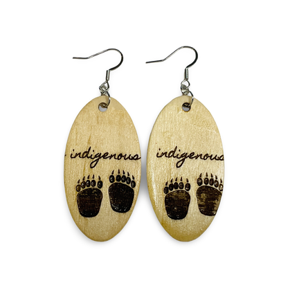 MH Wood Etched Earrings