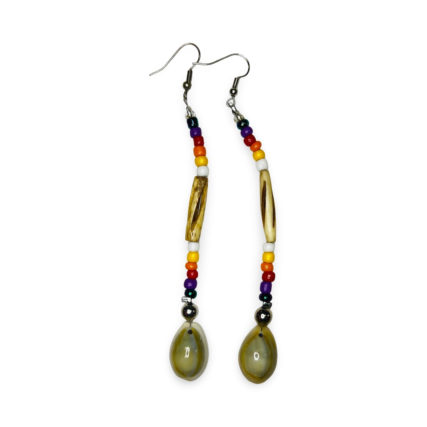 FH Hollow Bone & Shell Earrings