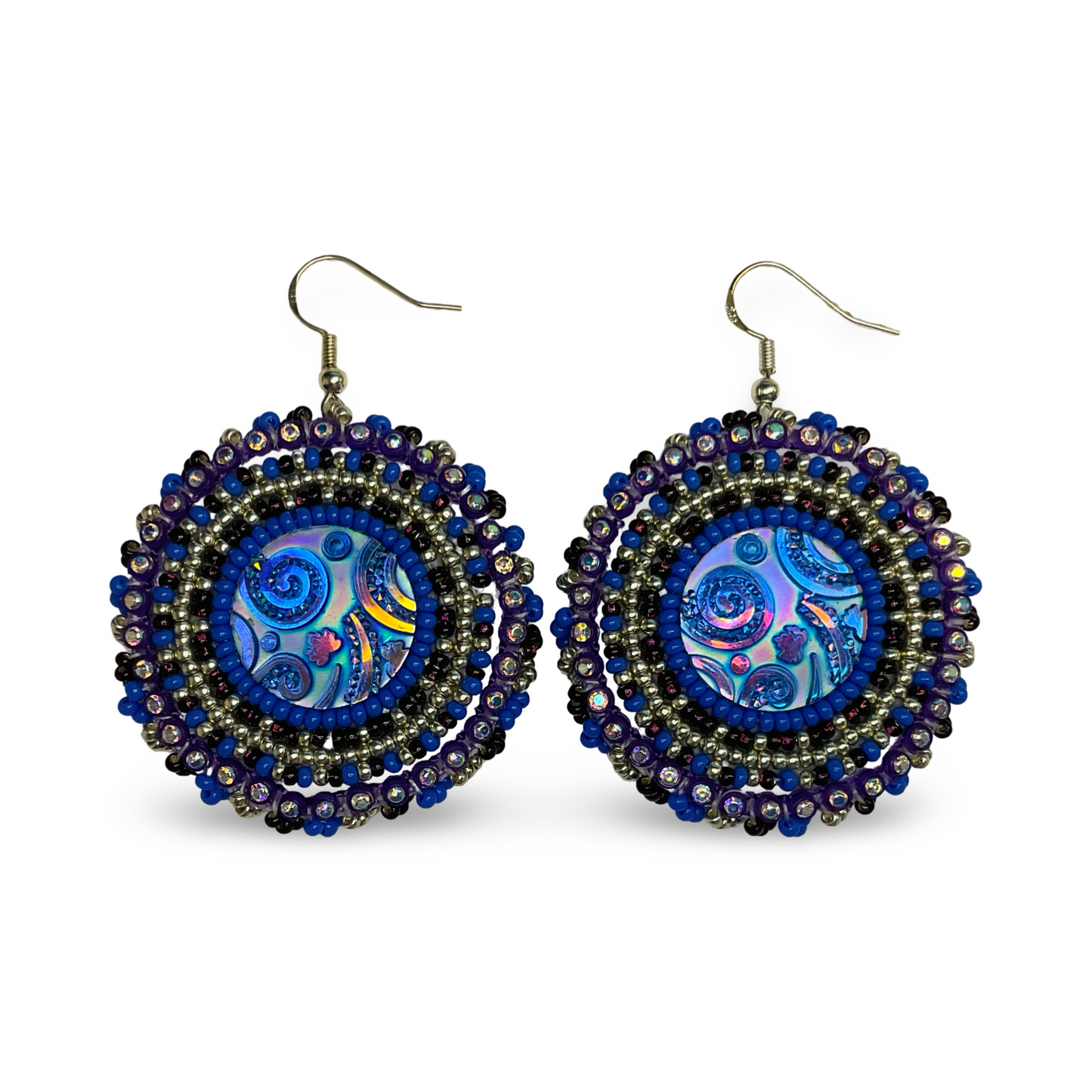 KH Beaded Cab Earrings