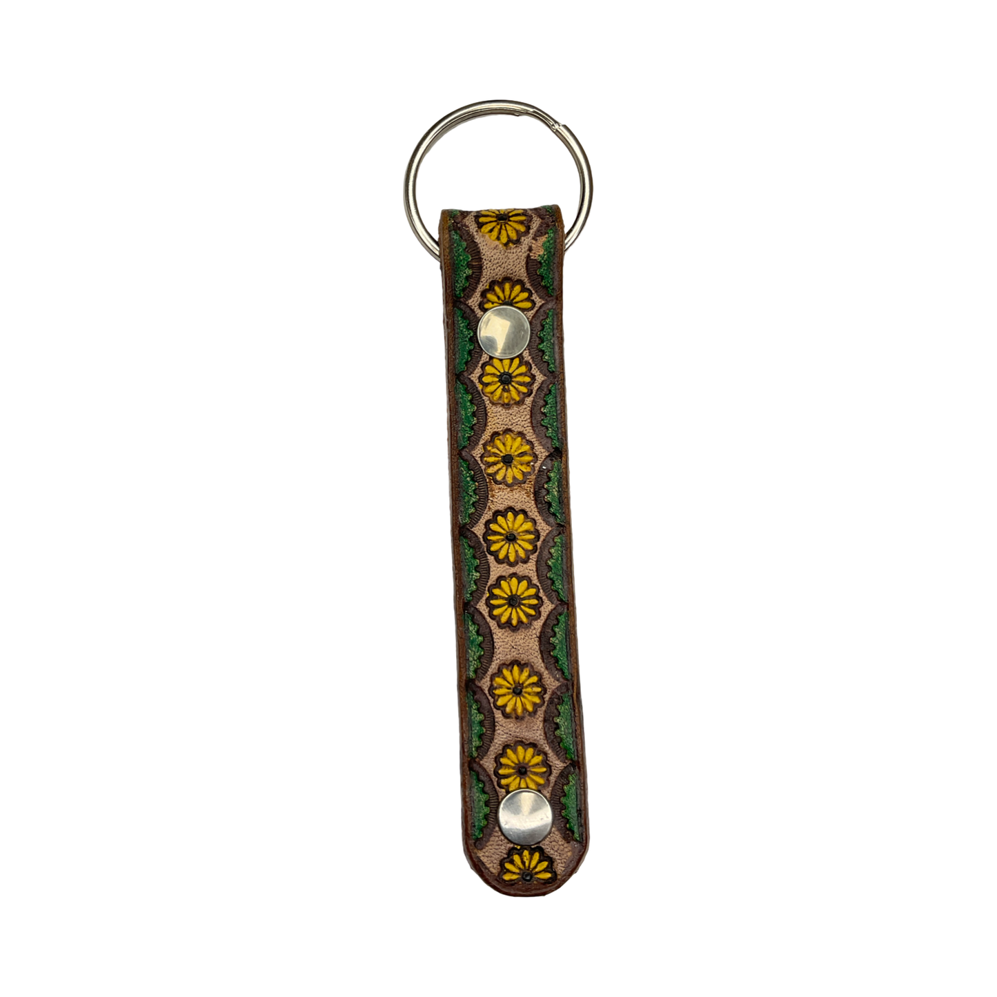 TEB Stamp Leather Keychain 4"