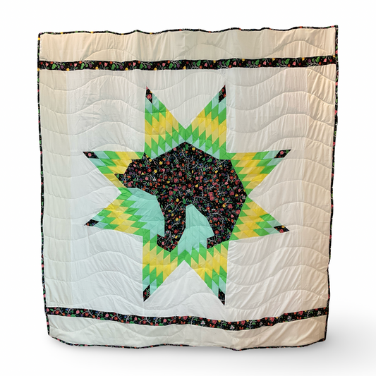 SC Floral Bear Queen Star Quilt