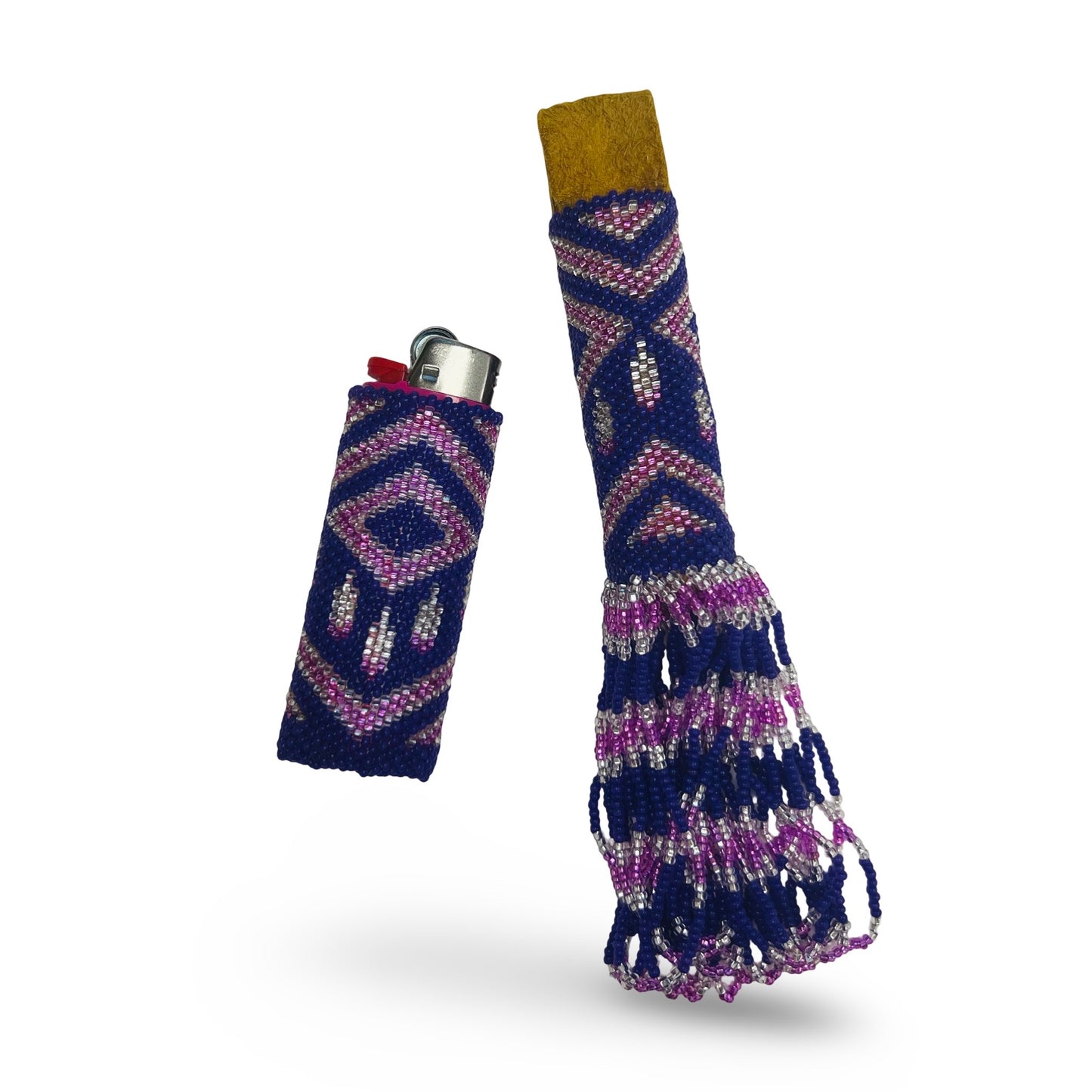BJE Beaded Keychain & Lighter Set