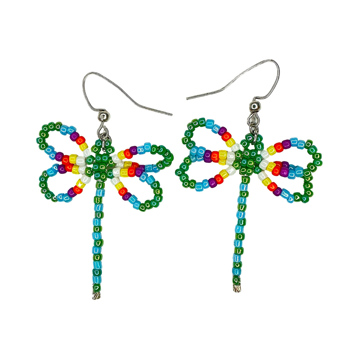 CWT 2" Dragonfly Bead Earrings