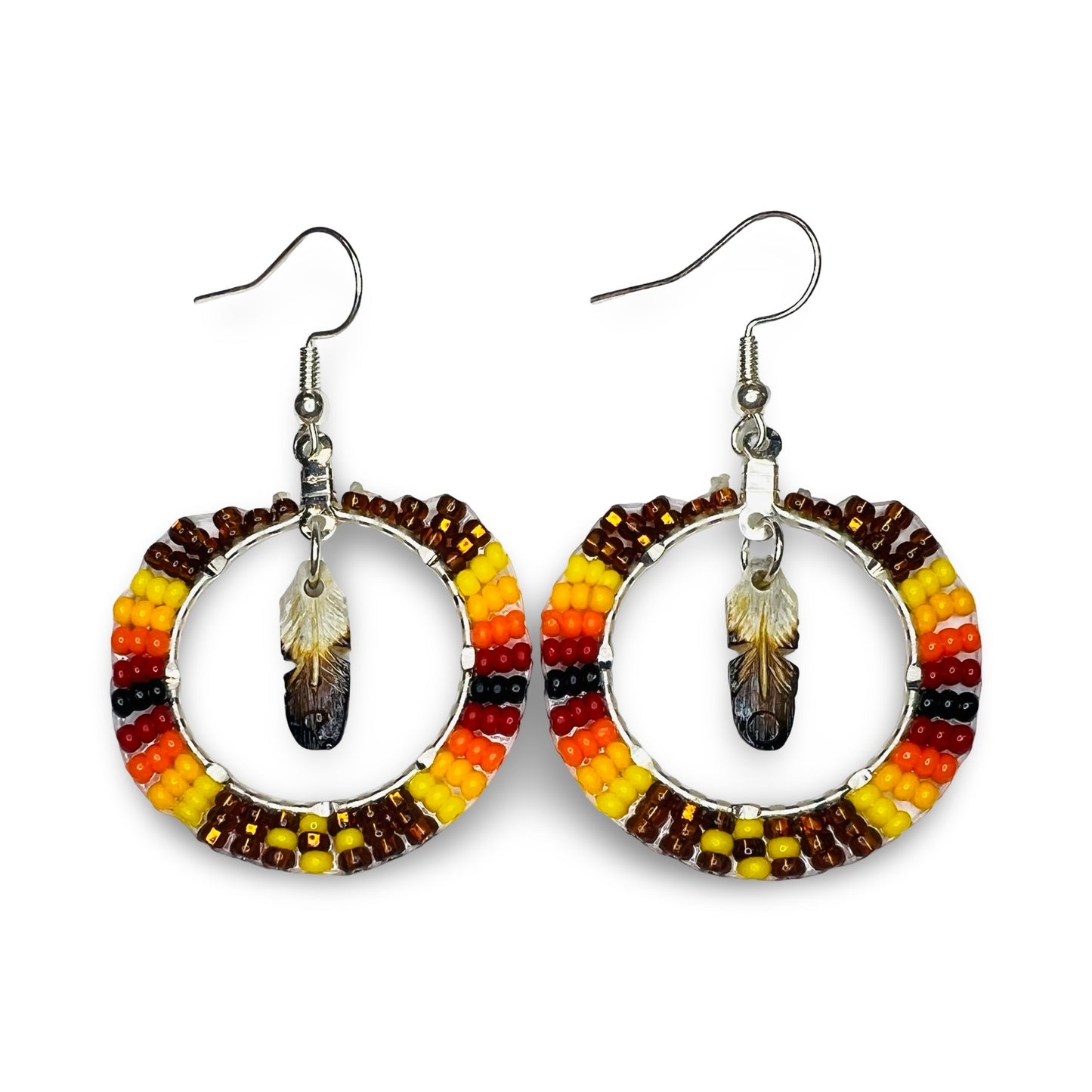 DYH Small Beaded Circle Earrings