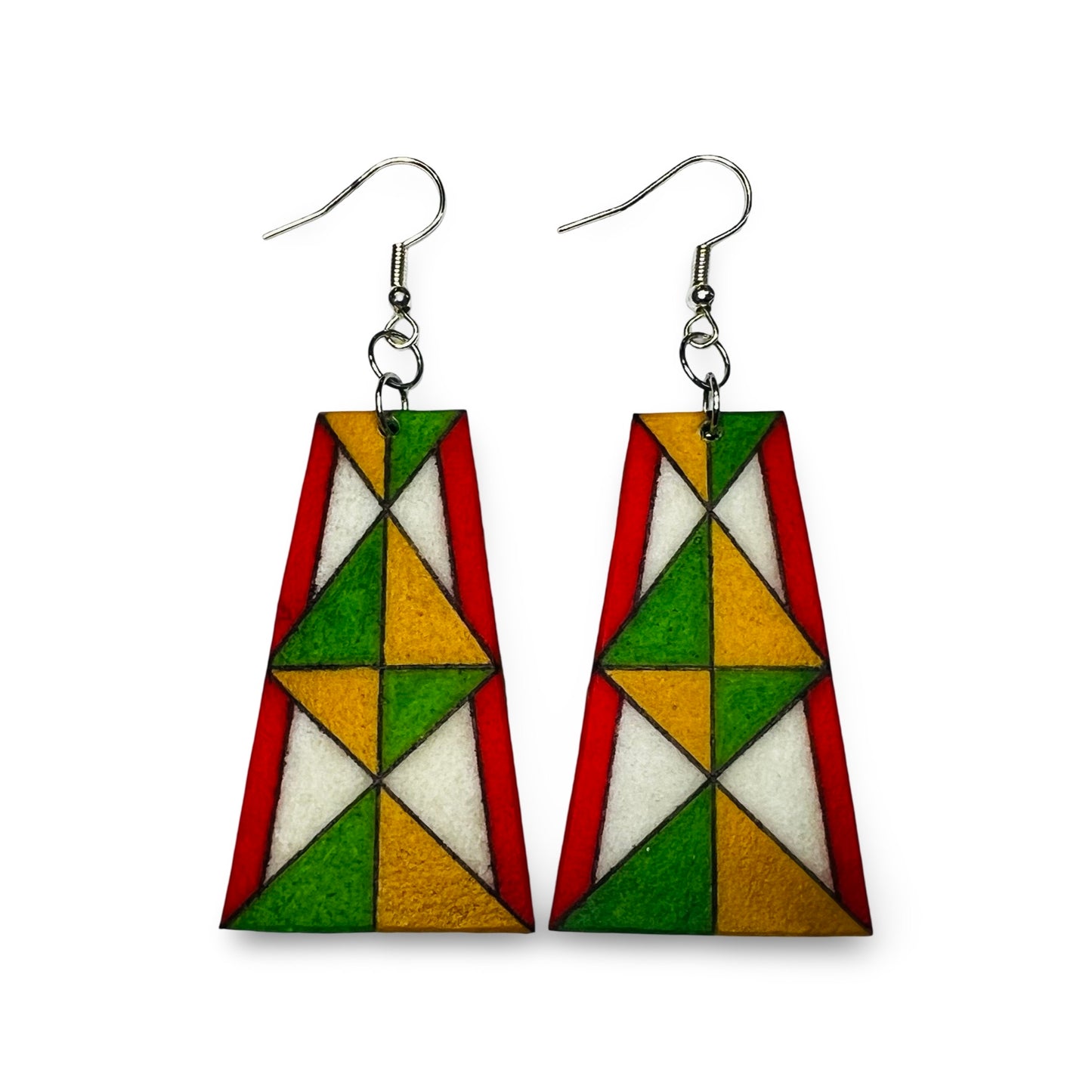 SE Painted Parfleche Earrings