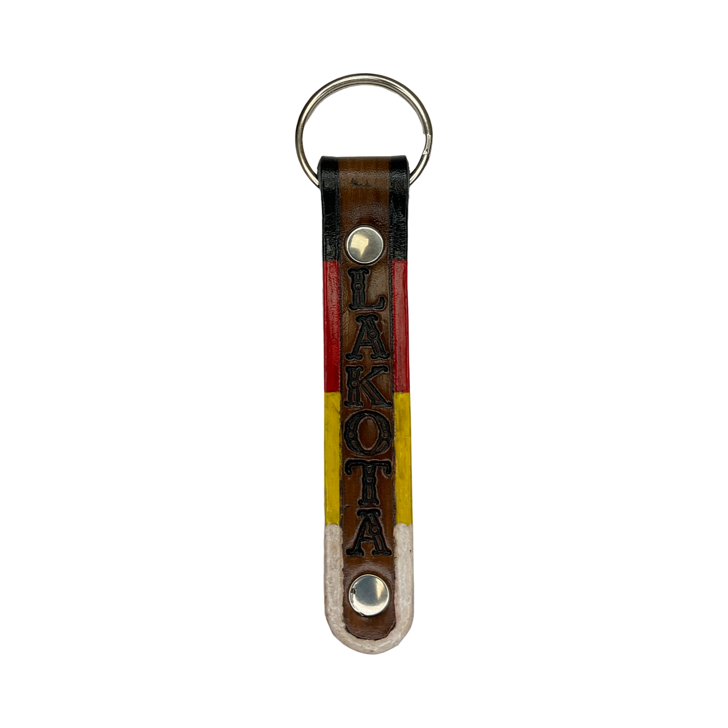 TEB Stamp Leather Keychain 4"