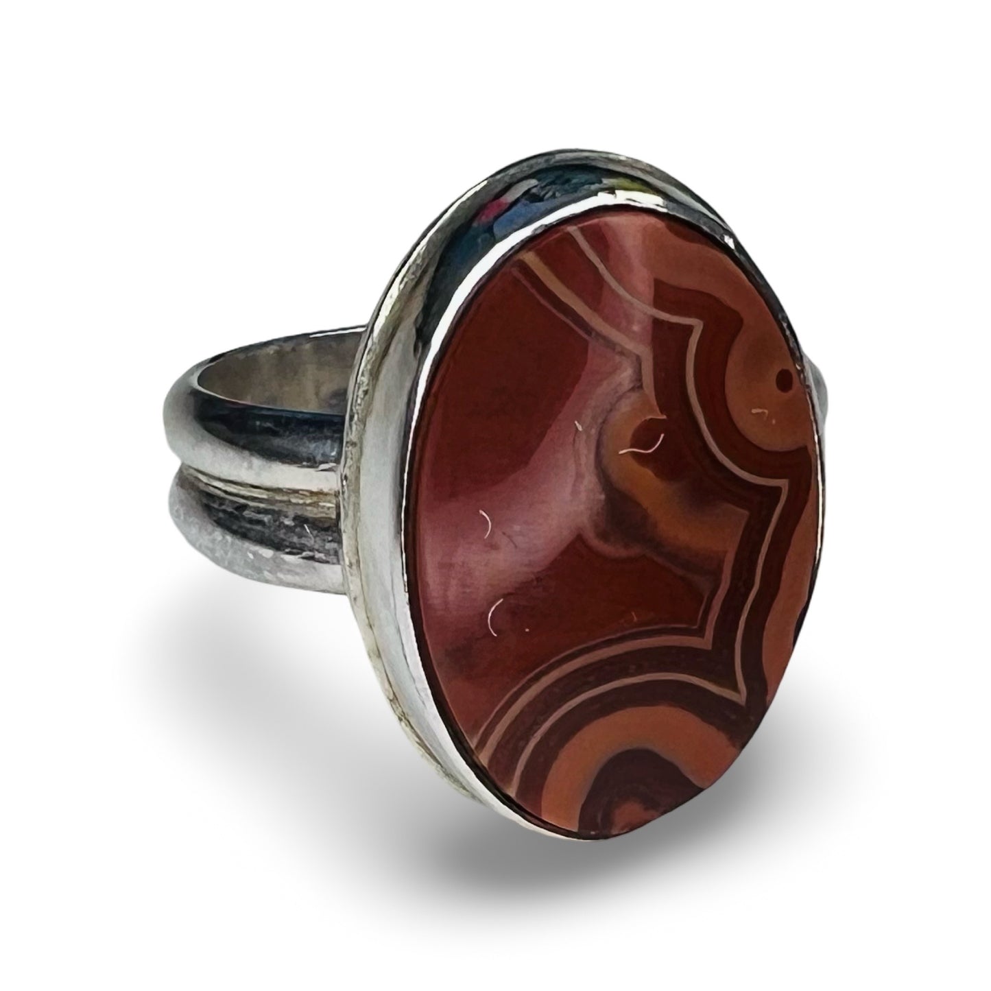 JGIC Red Agate Ring
